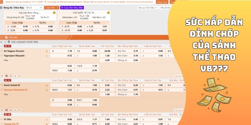 Sức hấp dẫn đỉnh chóp của sảnh thể thao VB777