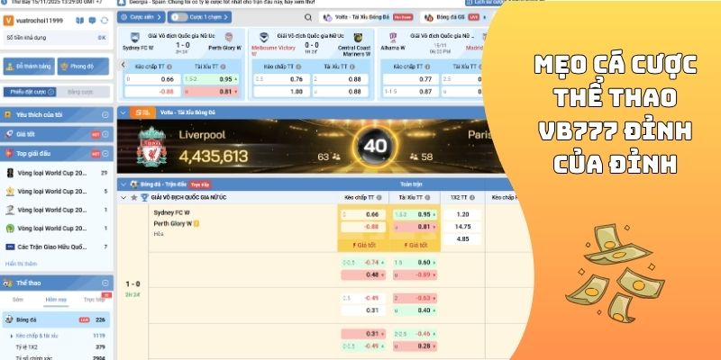 Mẹo cá cược thể thao VB777 đỉnh của đỉnh