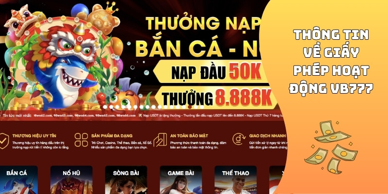 giấy phép hoạt động VB777